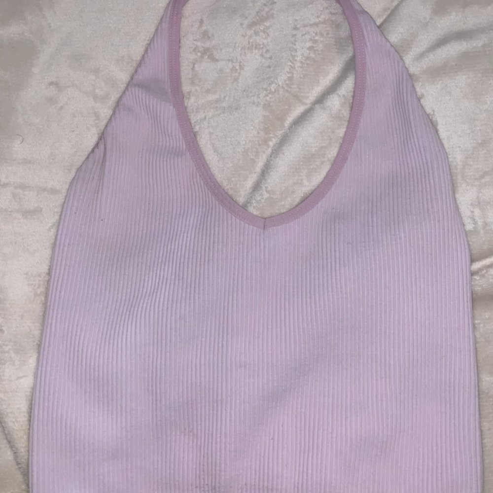 purple halter top